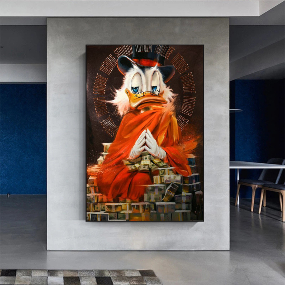 Scrooge McDuck Money Maker Millionaire Canvas Wall Art-ChandeliersDecor.com
