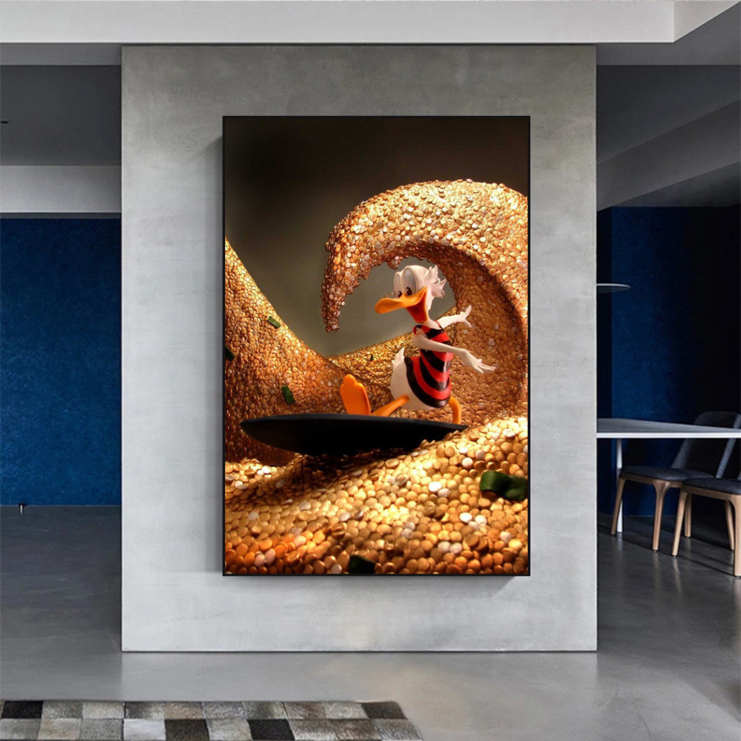 Scrooge McDuck Money Maker Millionaire Canvas Wall Art-ChandeliersDecor.com