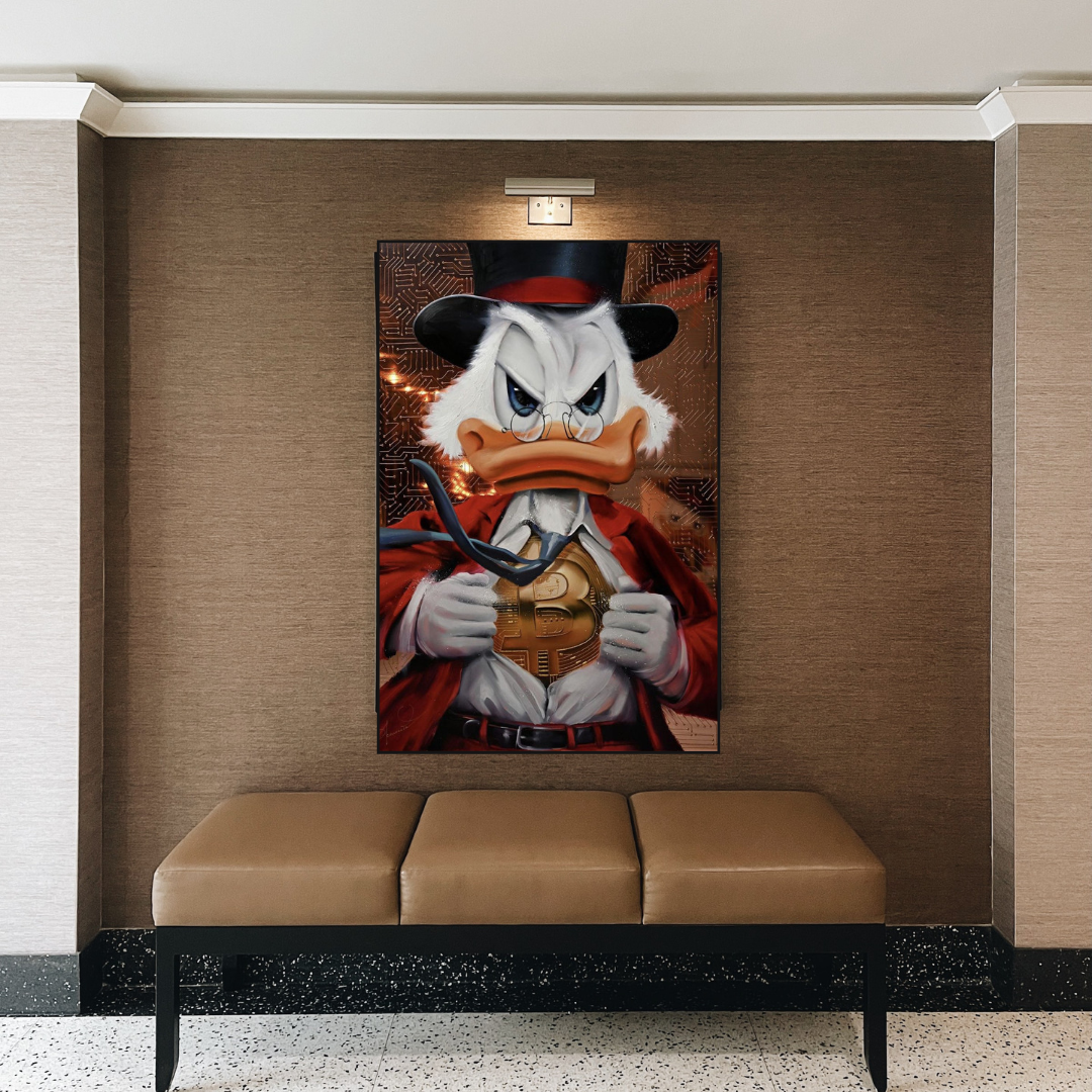 Scrooge McDuck Money Maker Millionaire Canvas Wall Art-ChandeliersDecor.com
