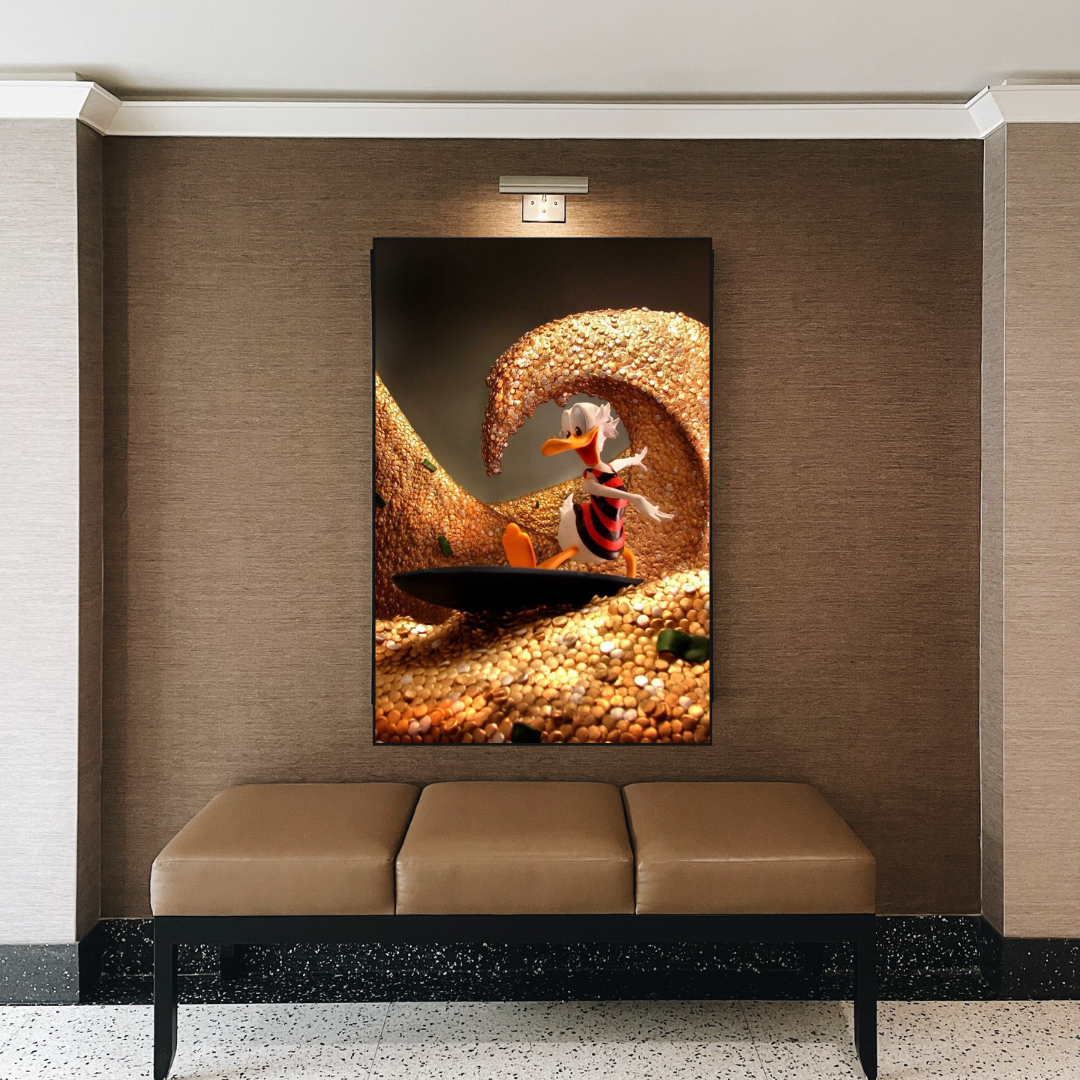 Scrooge McDuck Money Maker Millionaire Canvas Wall Art-ChandeliersDecor.com