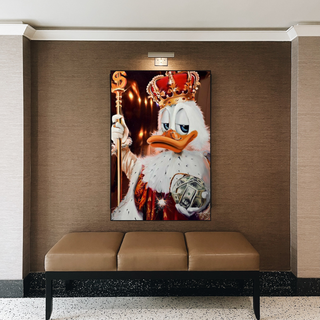 Scrooge McDuck Money Maker Millionaire Canvas Wall Art-ChandeliersDecor.com