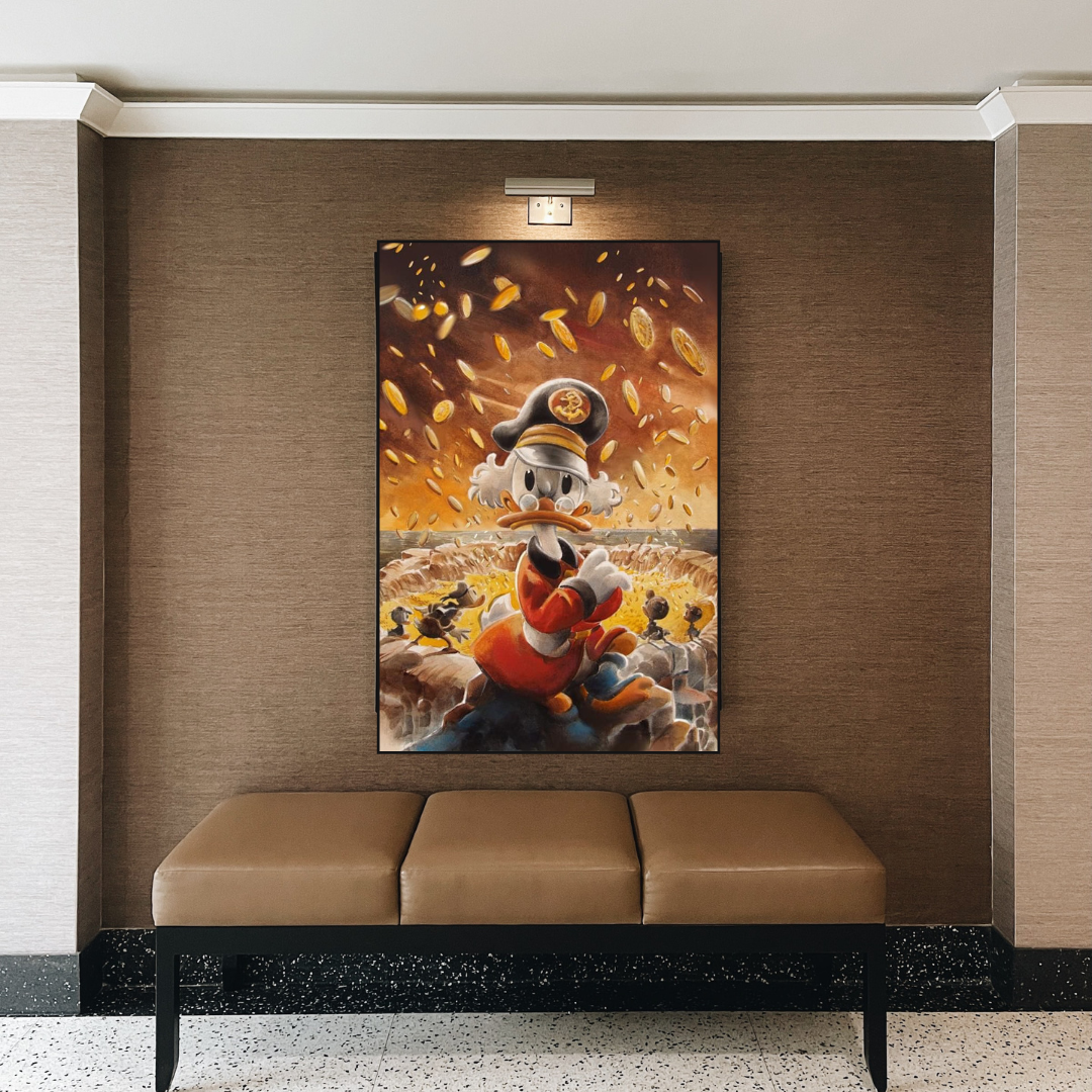 Scrooge McDuck Money Maker Millionaire Canvas Wall Art-ChandeliersDecor.com