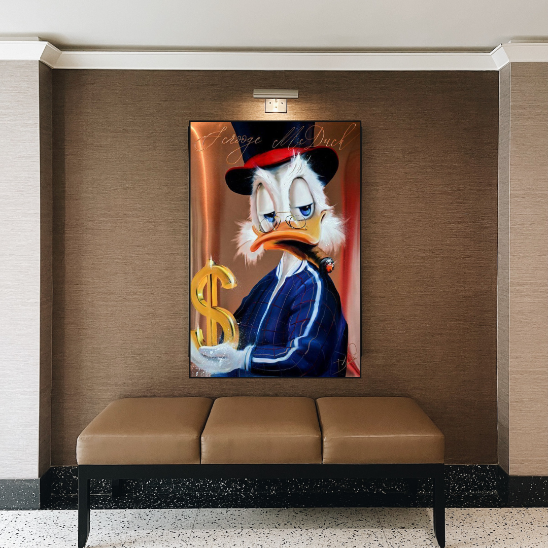 Scrooge McDuck Money Maker Millionaire Canvas Wall Art-ChandeliersDecor.com
