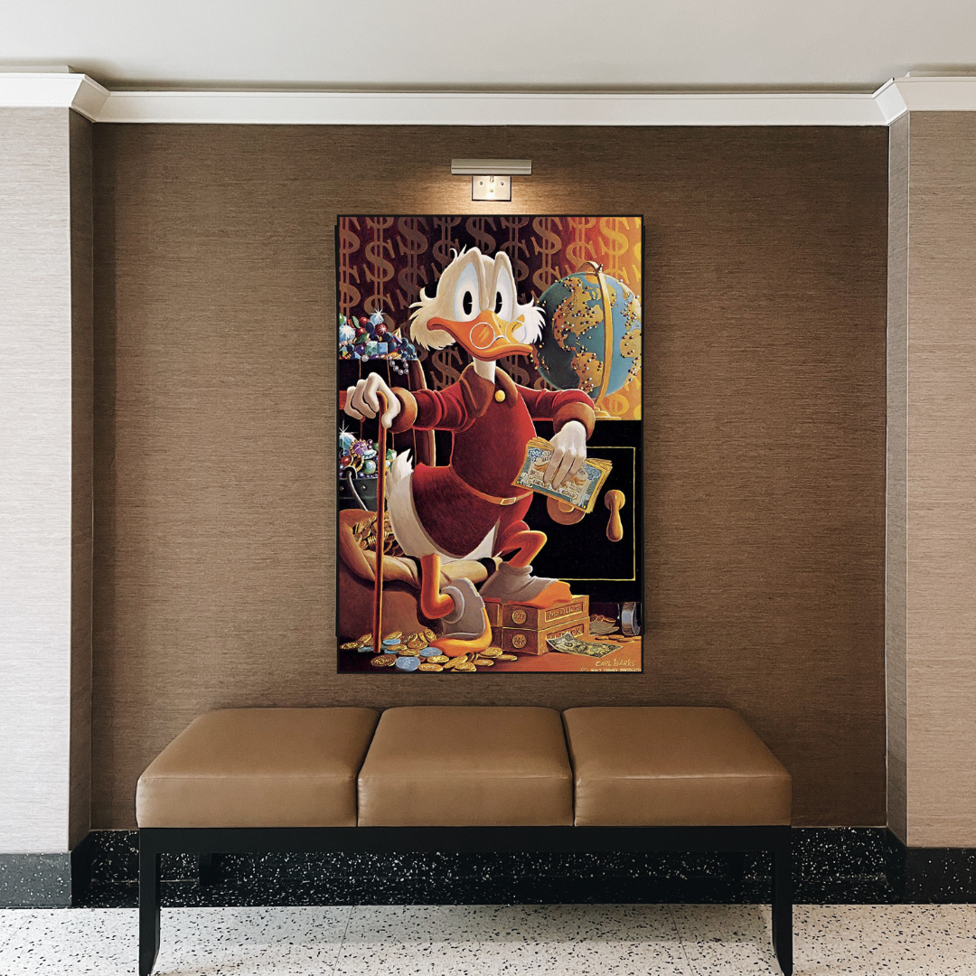 Scrooge McDuck Money Maker Millionaire Canvas Wall Art-ChandeliersDecor.com