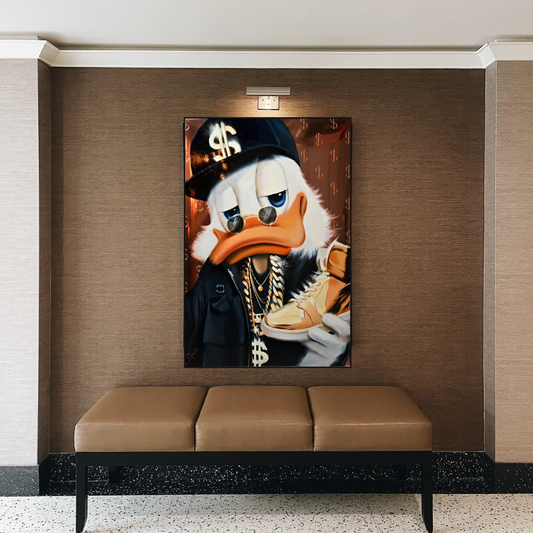 Scrooge McDuck Money Maker Millionaire Canvas Wall Art-ChandeliersDecor.com