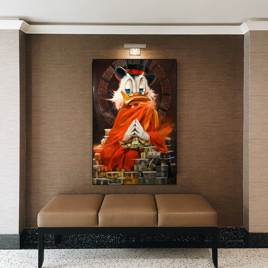 Scrooge McDuck Money Maker Millionaire Canvas Wall Art-ChandeliersDecor.com