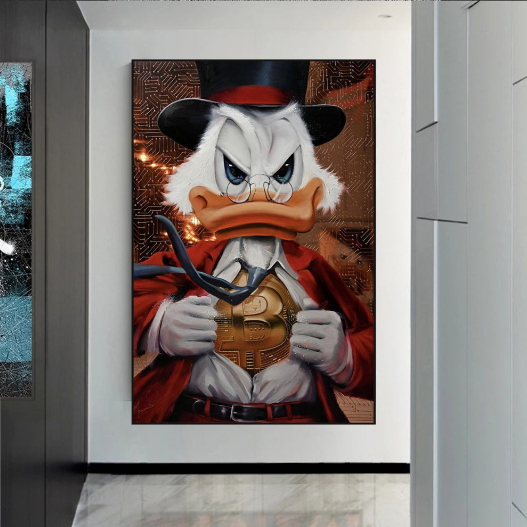 Scrooge McDuck Money Maker Millionaire Canvas Wall Art-ChandeliersDecor.com