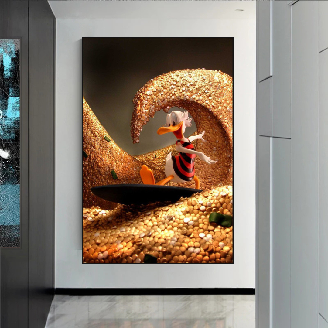 Scrooge McDuck Money Maker Millionaire Canvas Wall Art-ChandeliersDecor.com
