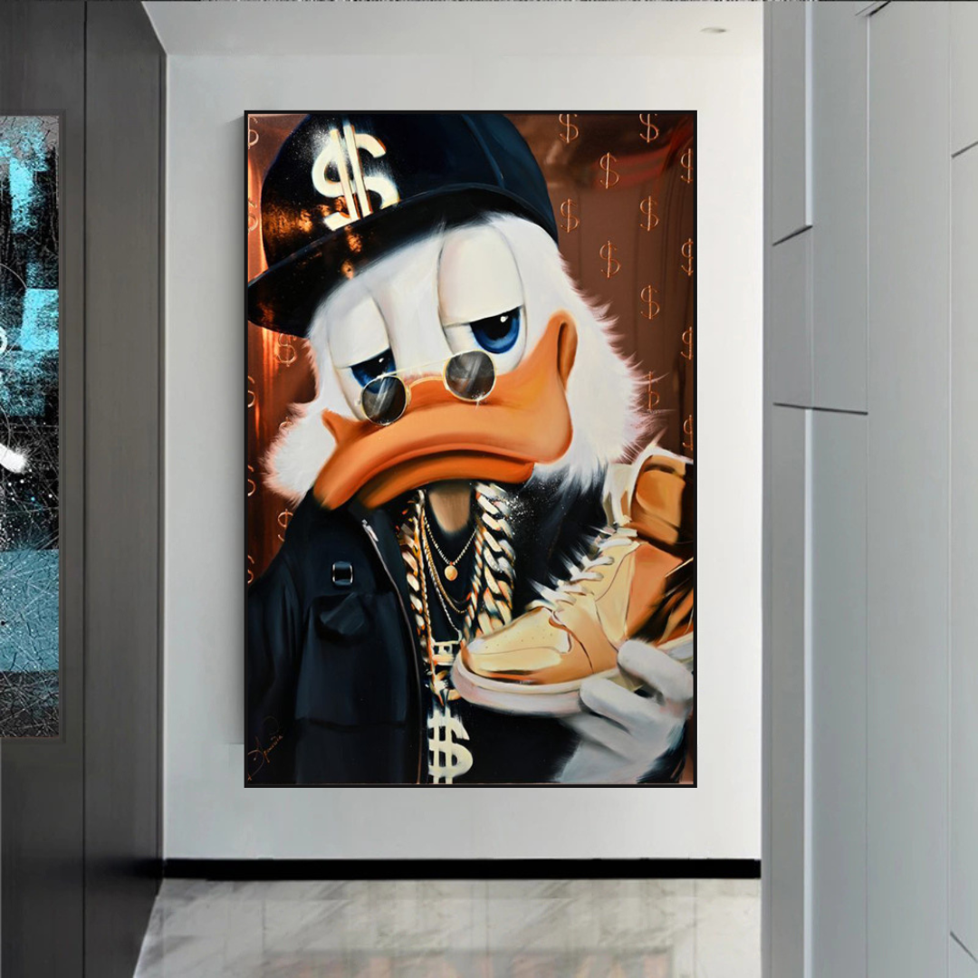 Scrooge McDuck Money Maker Millionaire Canvas Wall Art-ChandeliersDecor.com