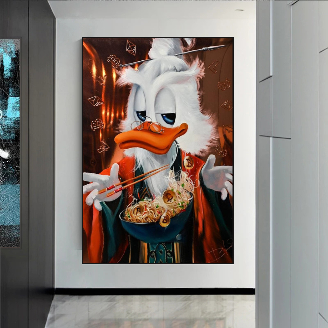 Scrooge McDuck Money Maker Millionaire Canvas Wall Art-ChandeliersDecor.com