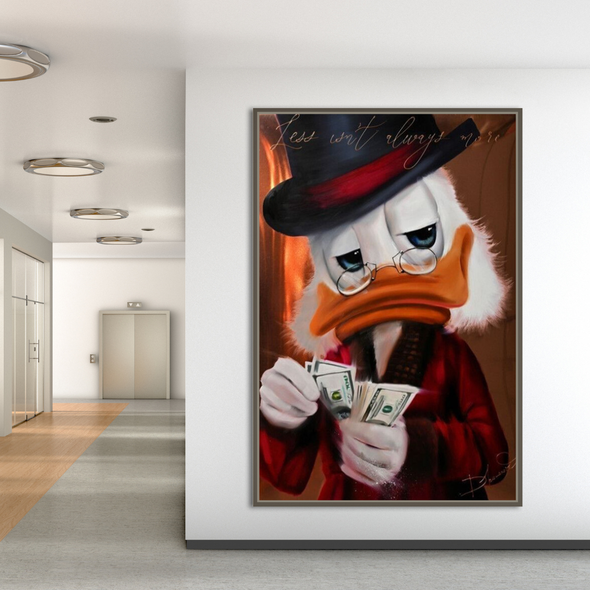 Scrooge McDuck Money Maker Millionaire Canvas Wall Art-ChandeliersDecor.com