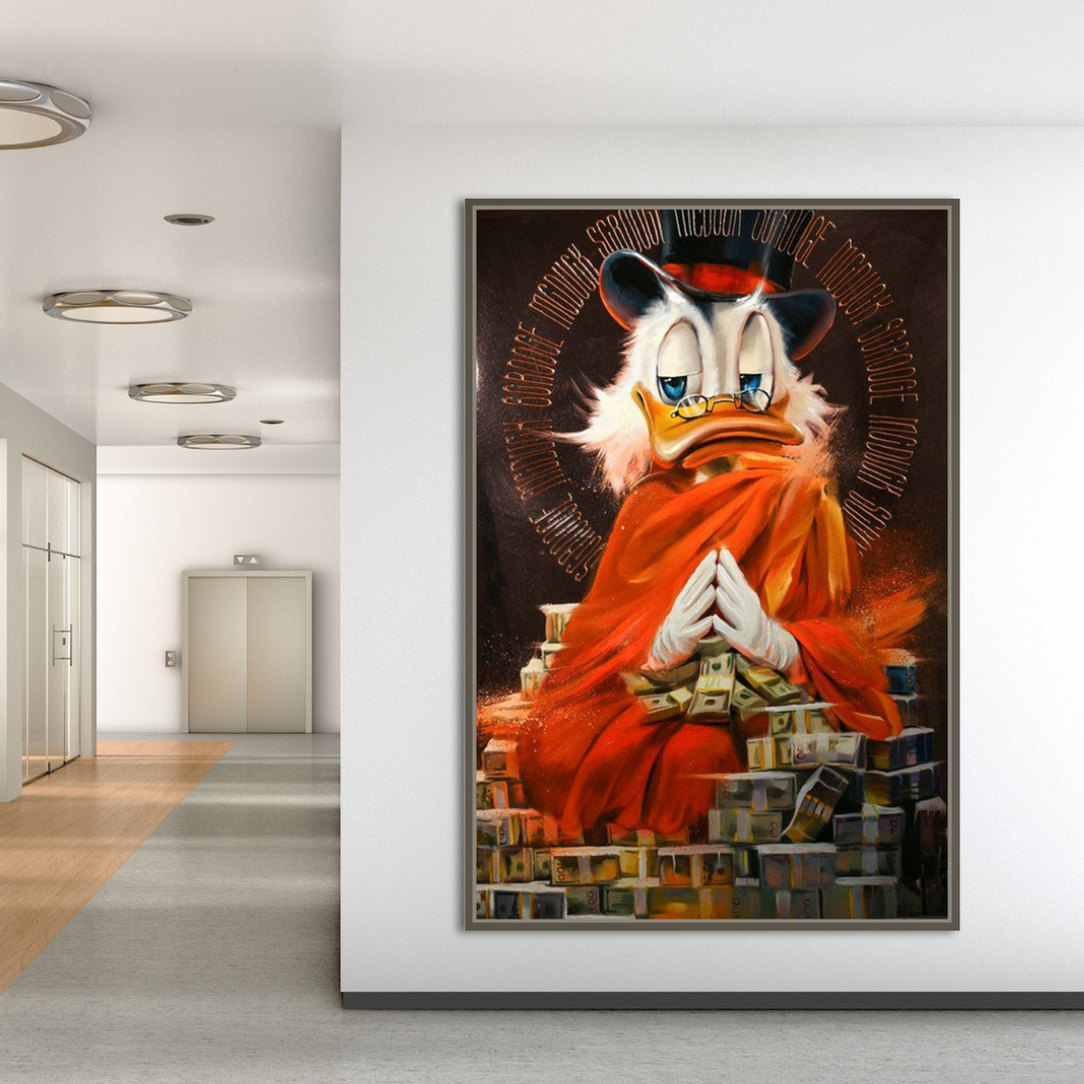 Scrooge McDuck Money Maker Millionaire Canvas Wall Art-ChandeliersDecor.com