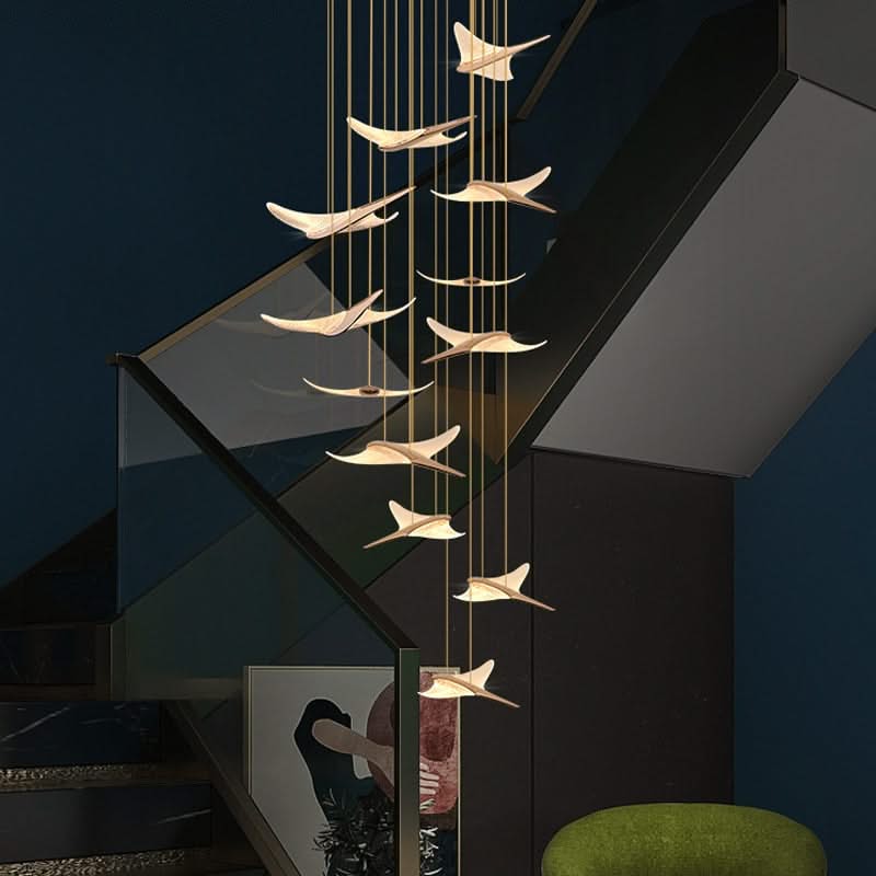 Seagull Hanging Light Staircase Chandelier – LED Lighting-ChandeliersDecor.com