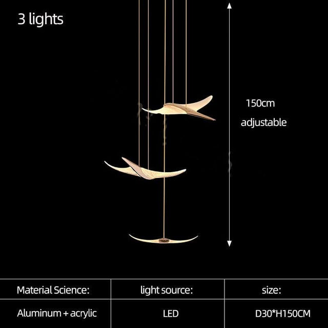 Seagull Hanging Light Staircase Chandelier – LED Lighting-ChandeliersDecor.com