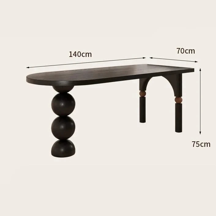 Semicircle Wooden Island Dining Table-ChandeliersDecor.com