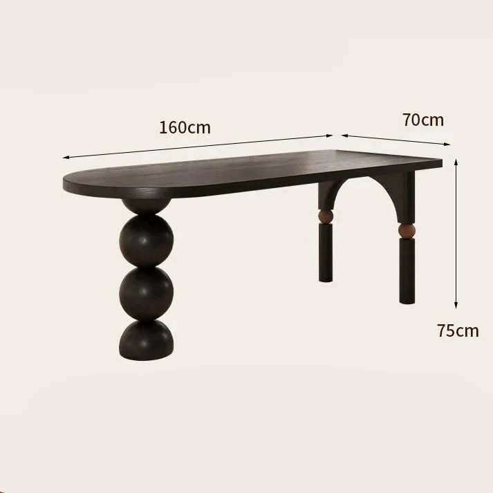 Semicircle Wooden Island Dining Table-ChandeliersDecor.com