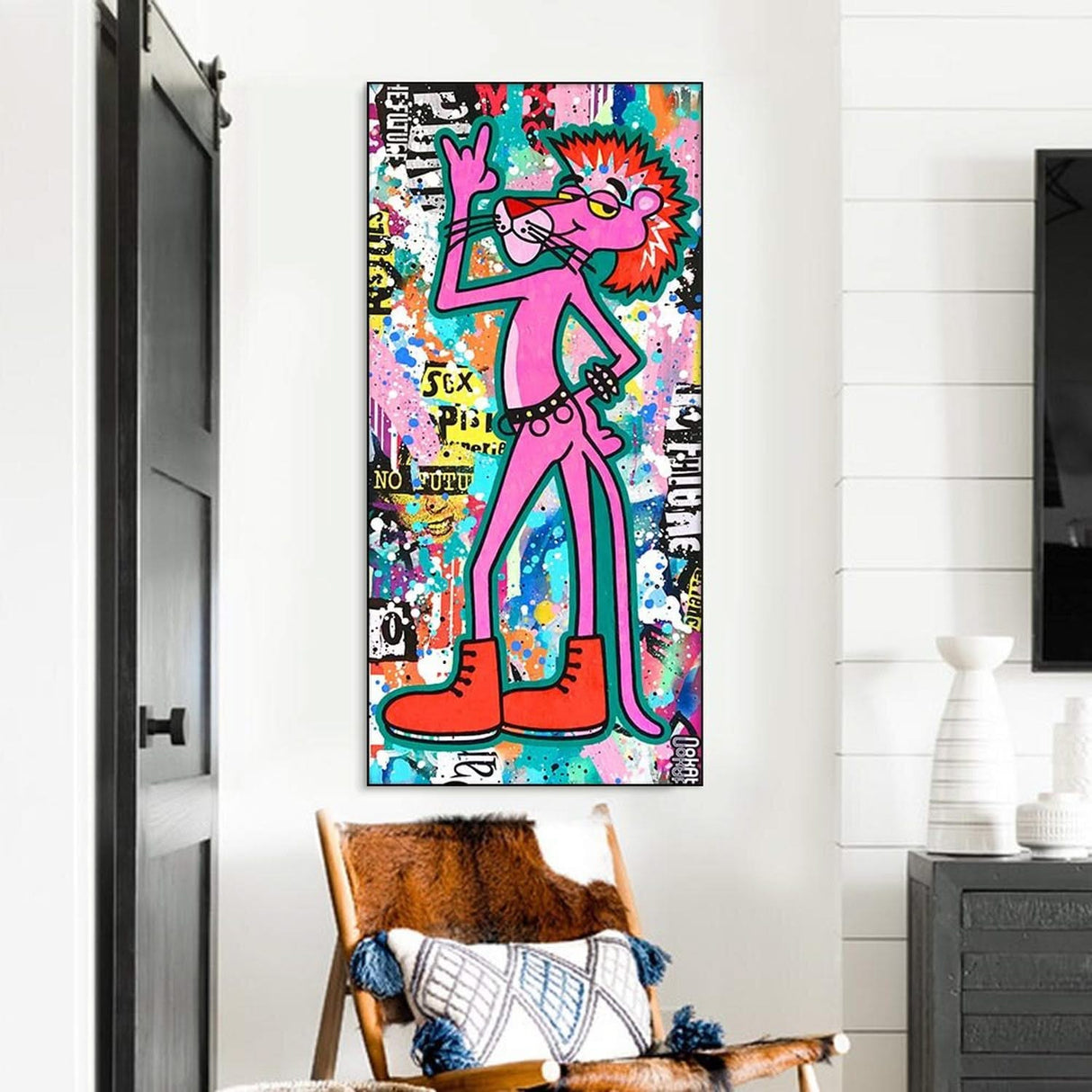 Shop Pink Panther Punk Art - Authentic and Unique Designs-ChandeliersDecor.com