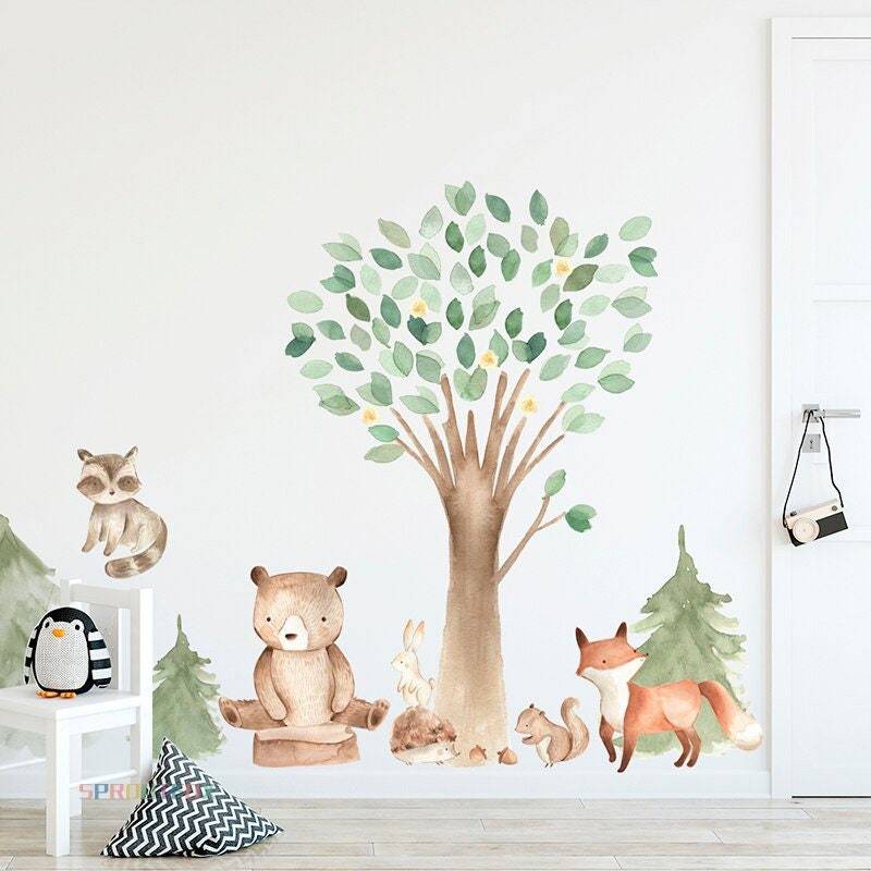 ChandeliersDecor.com-Shop Woodland Animal Wall Sticker – Nature-Inspired Style