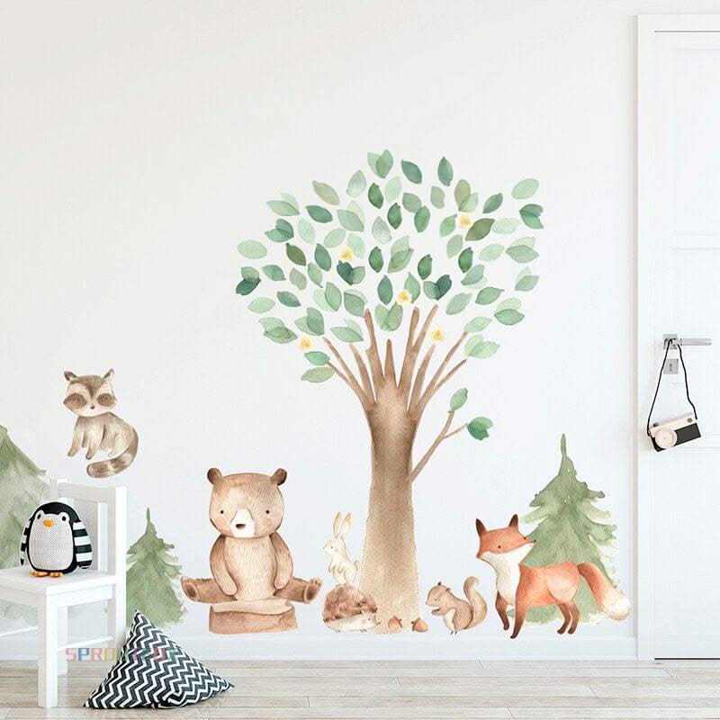 ChandeliersDecor.com-Shop Woodland Animal Wall Sticker – Nature-Inspired Style