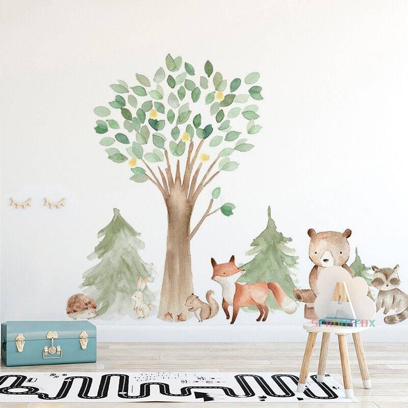 ChandeliersDecor.com-Shop Woodland Animal Wall Sticker – Nature-Inspired Style