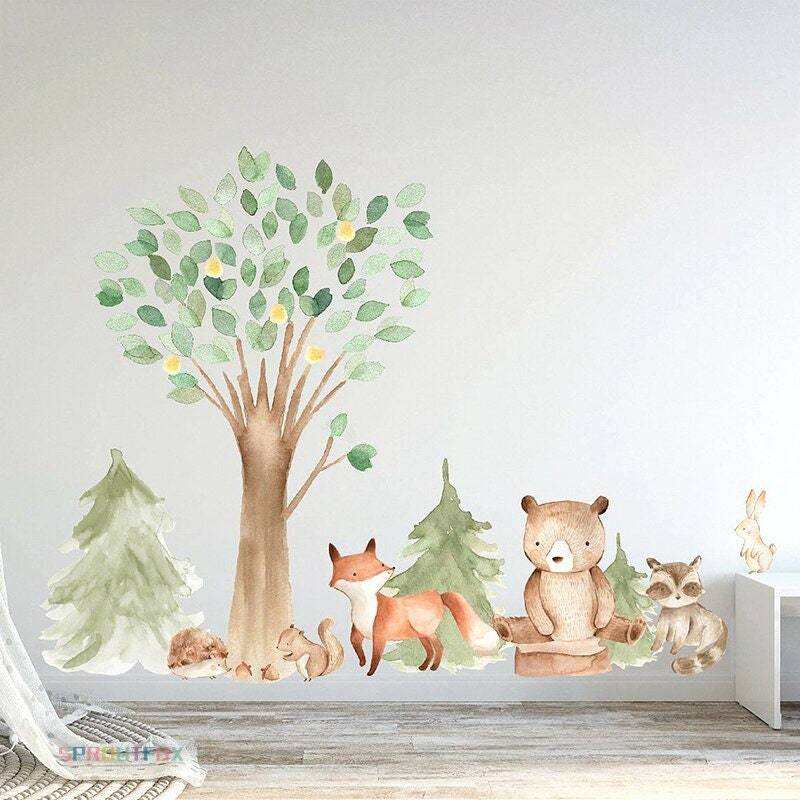 ChandeliersDecor.com-Shop Woodland Animal Wall Sticker – Nature-Inspired Style
