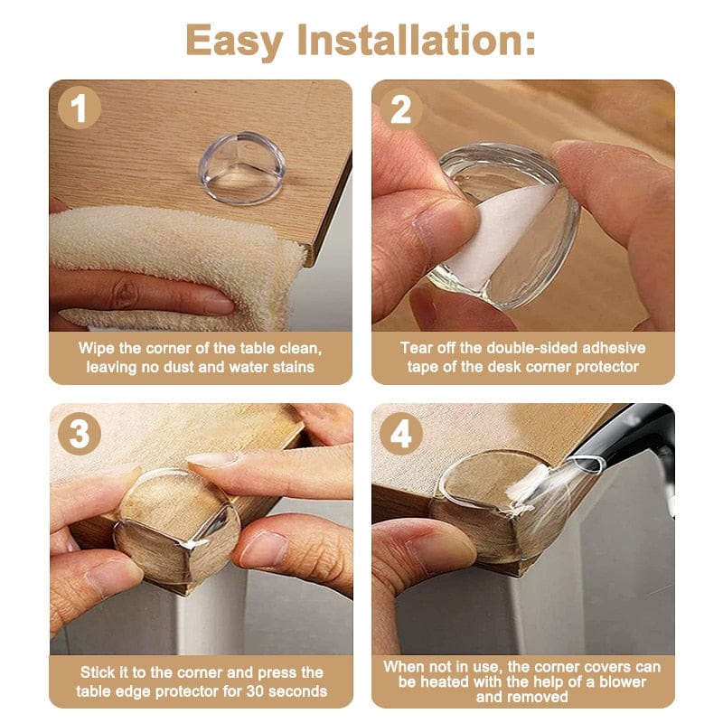 ChandeliersDecor.com-Silicone Corner Protectors for Babies and Kids - Self-Adhesive