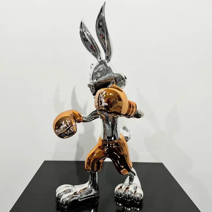 ChandeliersDecor.com-Supreme Sculptures-Silver Electroplated Bugs Bunny Statue