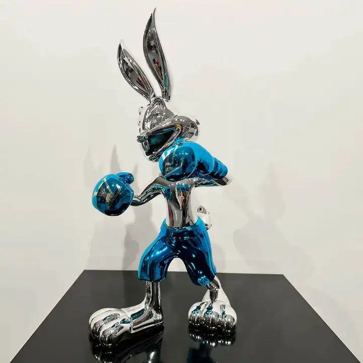 ChandeliersDecor.com-Supreme Sculptures-Silver Electroplated Bugs Bunny Statue