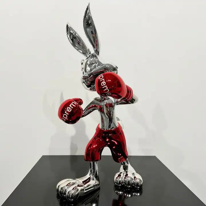 ChandeliersDecor.com-Supreme Sculptures-Silver Electroplated Bugs Bunny Statue