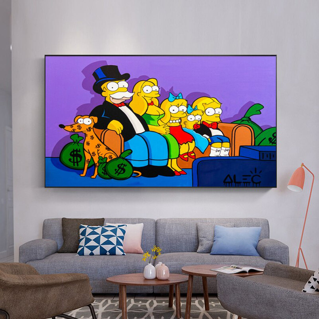 ChandeliersDecor.com-Wall Posters-Simpsons Poster: Get Your Money Bags Here!