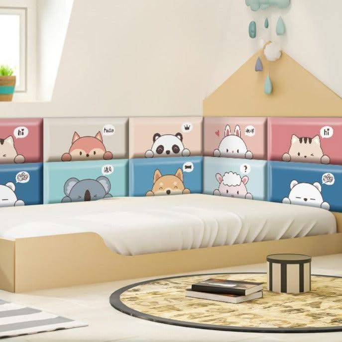 ChandeliersDecor.com-Padded Walls-Sleepy Sloths Jungle Kids Wall Padded Safety Cushions