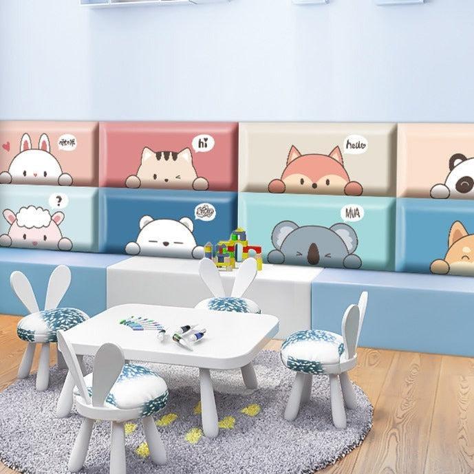 ChandeliersDecor.com-Padded Walls-Sleepy Sloths Jungle Kids Wall Padded Safety Cushions
