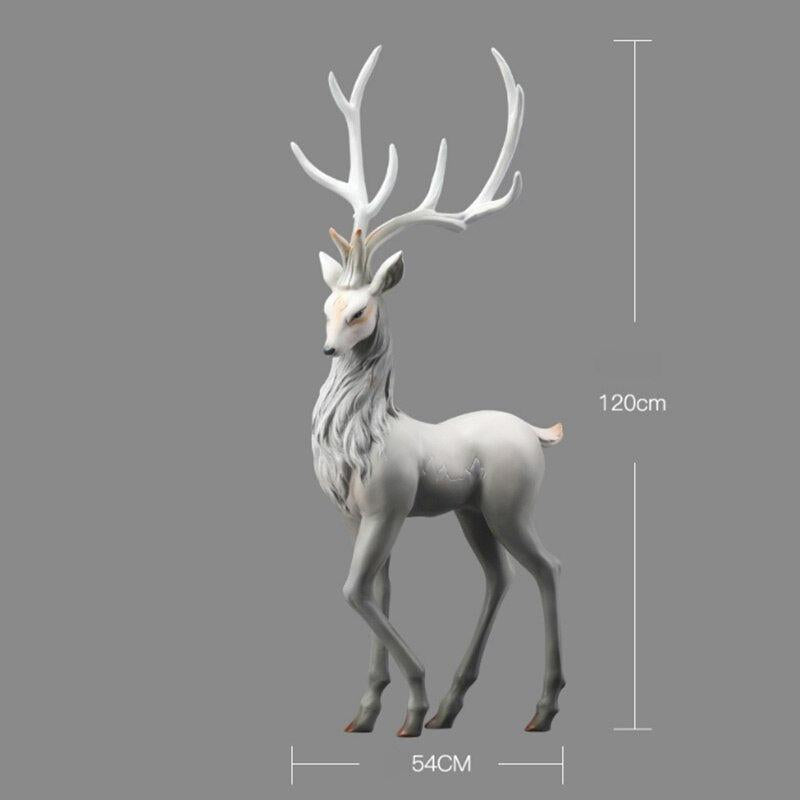 ChandeliersDecor.com-Supreme Sculptures-Snow Reindeer Statue for Home Decor