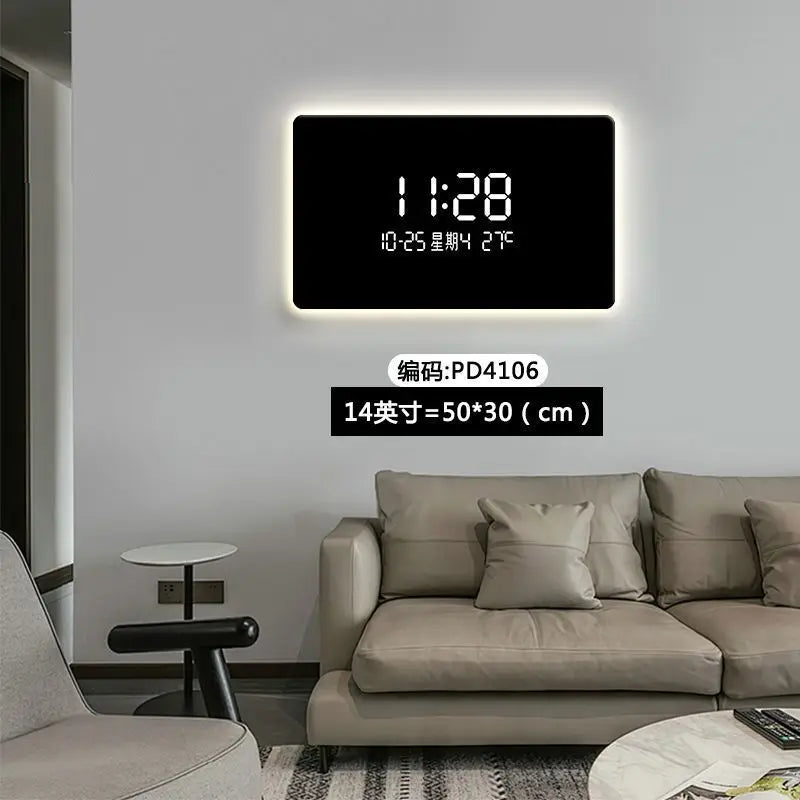 ChandeliersDecor.com-Wall Clocks-Solid Color Digital LED Wall Clock