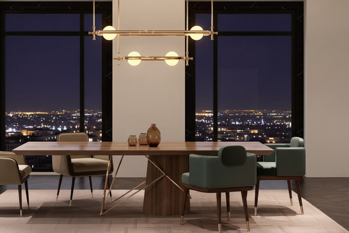 Solid Wood Designer Dining Table-ChandeliersDecor.com