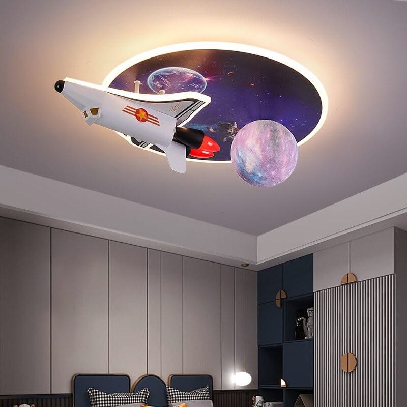 ChandeliersDecor.com-Kids Room Nursery Lighting-Space Rocket LED Ceiling Light for Kids Room