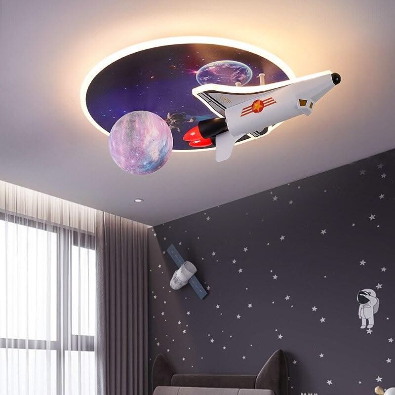ChandeliersDecor.com-Kids Room Nursery Lighting-Space Rocket LED Ceiling Light for Kids Room