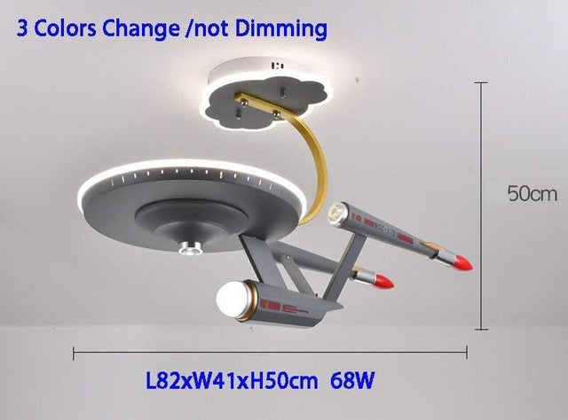 ChandeliersDecor.com-Kids Room Nursery Lighting-Space Ship Galaxy LED Light for Kids Room