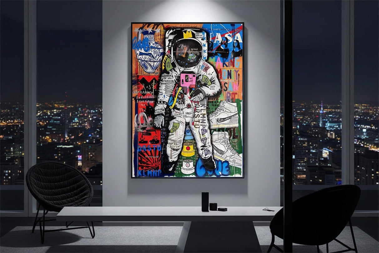 Spaceman Luxe Canvas Wall Art-ChandeliersDecor.com