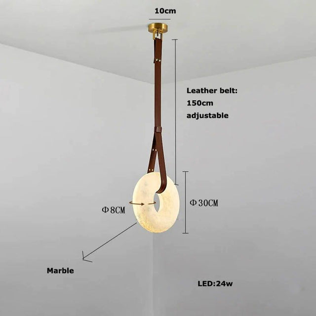 Spanish Marble Ring Lustre Chandelier Lighting-ChandeliersDecor.com