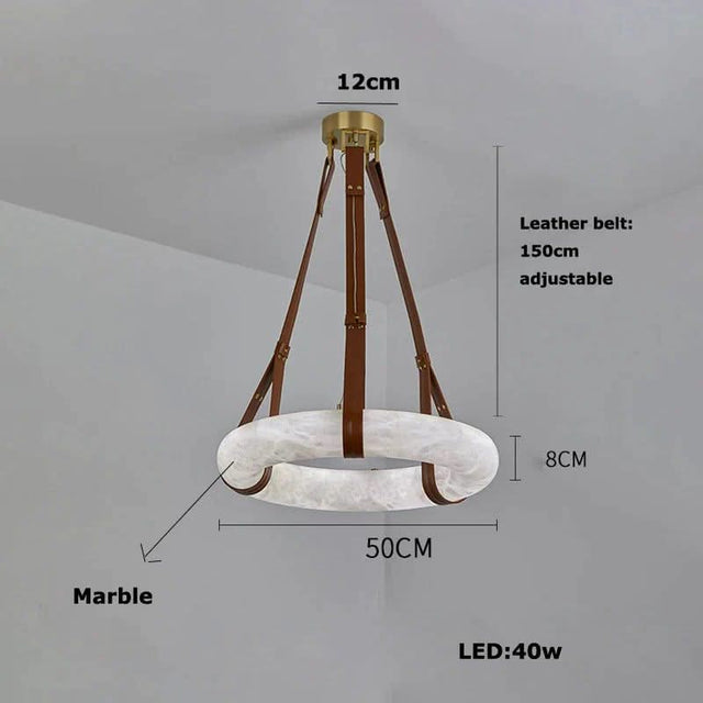 Spanish Marble Ring Lustre Chandelier Lighting-ChandeliersDecor.com