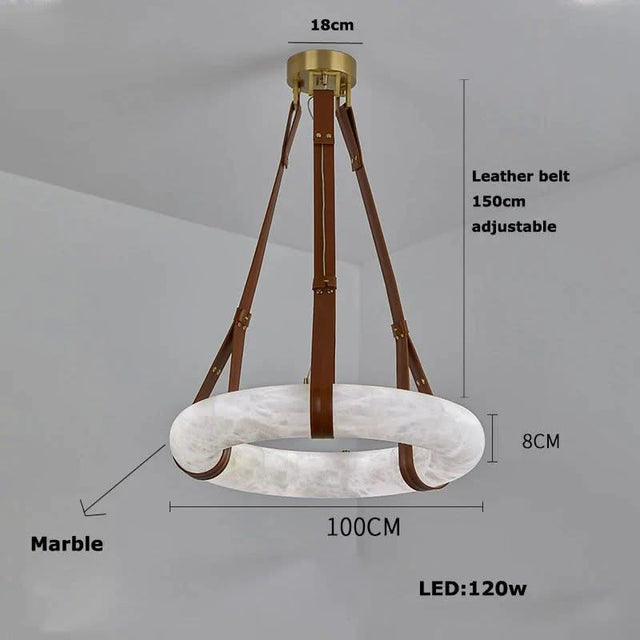 Spanish Marble Ring Lustre Chandelier Lighting-ChandeliersDecor.com