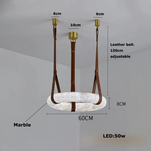 Spanish Marble Ring Lustre Chandelier Lighting-ChandeliersDecor.com