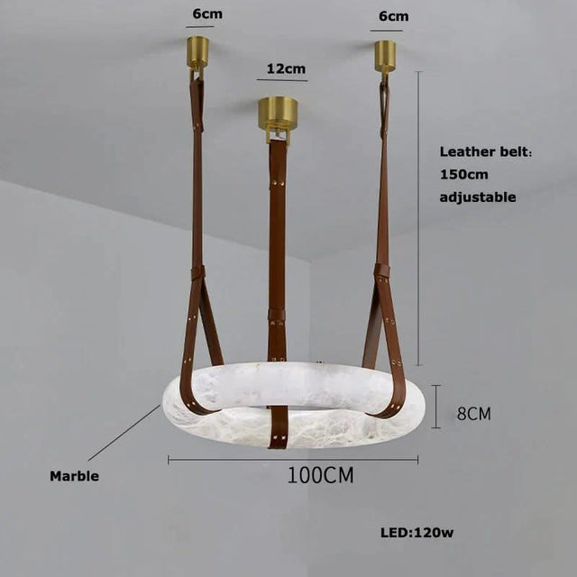 Spanish Marble Ring Lustre Chandelier Lighting-ChandeliersDecor.com