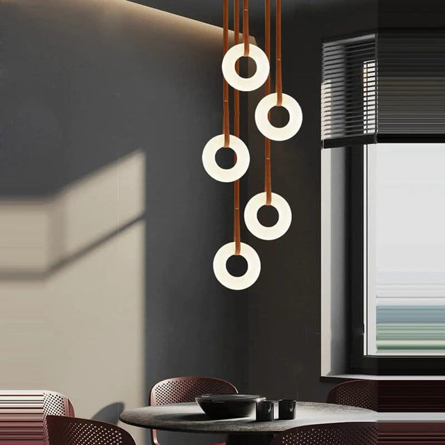 Spanish Marble Ring Lustre Chandelier Lighting-ChandeliersDecor.com