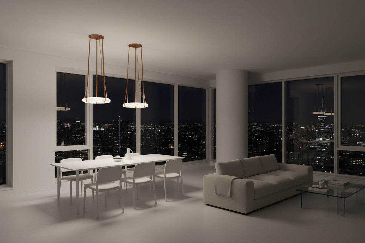 Spanish Marble Ring Lustre Chandelier Lighting-ChandeliersDecor.com
