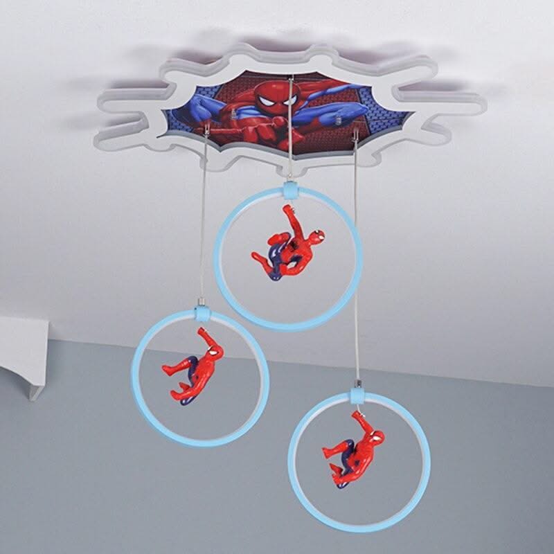 ChandeliersDecor.com-Kids Room Nursery Lighting-Spiderman Ceiling Light - Deco Lighting for Kids Room