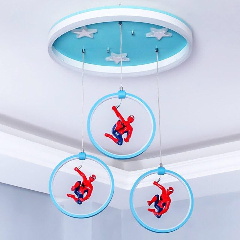 ChandeliersDecor.com-Kids Room Nursery Lighting-Spiderman Ceiling Light - Deco Lighting for Kids Room