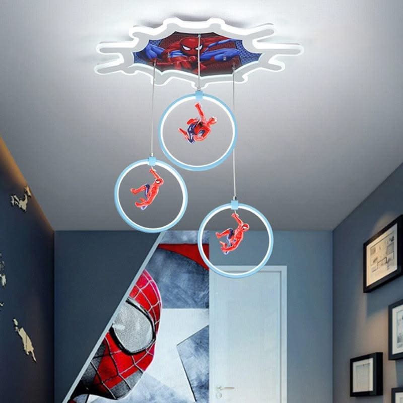 ChandeliersDecor.com-Kids Room Nursery Lighting-Spiderman Ceiling Light - Deco Lighting for Kids Room