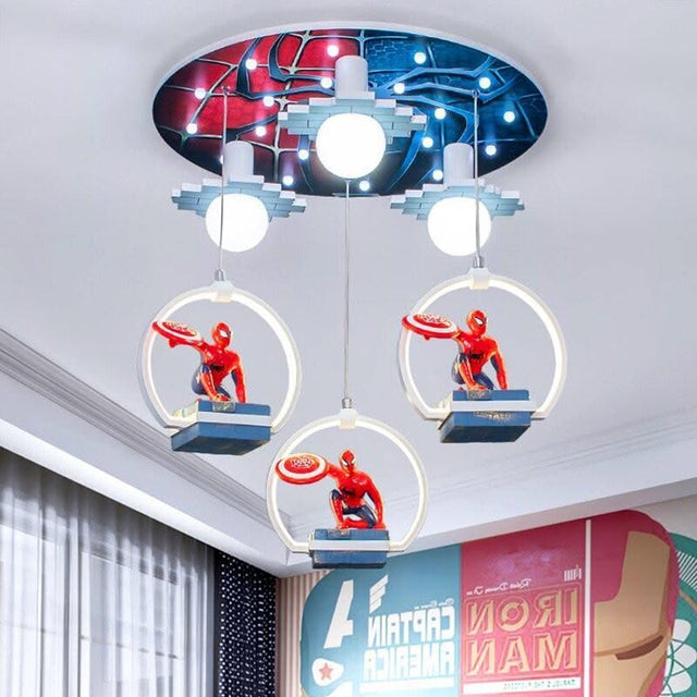 ChandeliersDecor.com-Kids Room Nursery Lighting-Spiderman LED Hanging Light for Kids Room